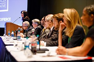 Dr. Jaffee speaks to attendees at the Biden Cancer Initiative Colloquium held at the AACR Annual Meeting 2018 in Chicago. Photo © AACR/Scott Morgan 2018