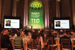 Supporters of the AACR celebrated the 110th anniversary of the AACR in November 2017 at the Andrew Mellon Auditorium in Washington, D.C.