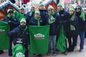 AACR ambassadors and employees walked in the 2017 6ABC Dunkin’ Donuts Thanksgiving Day Parade.