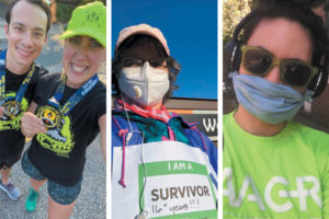 For the second year in a row, Epic Races donated a portion of registration fees to the AACR for their May the Fourth Be With You…A Virtual 4K event. More than 1,000 participants joined from across the nation. Left and middle photos courtesy of Leslie Dias, right photo courtesy of Stacey Gross