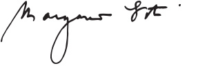 Margaret Foti signature