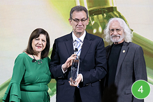 AACR Outstanding Achievement Award for Service to Cancer Science and Medicine, which was presented to Pfizer Inc. and the company’s chairman and CEO, Albert Bourla, PhD.